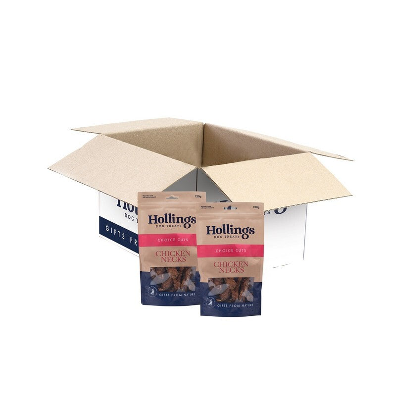 Hollings 100% Natural Chicken Necks 120g x 8