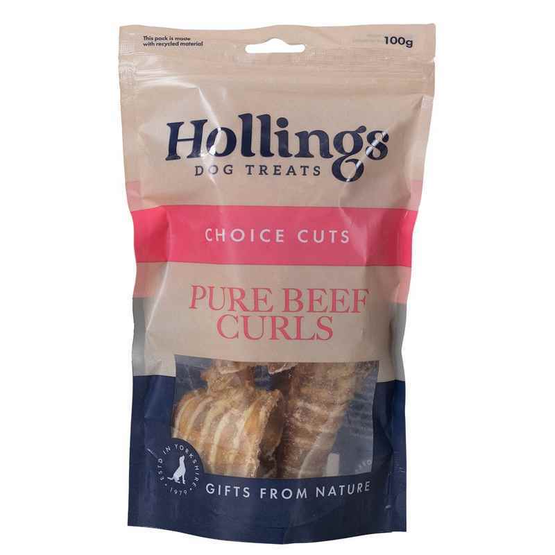 Hollings Beef Curls 100g x 8 Display Box