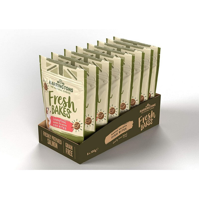 Harringtons Salmon Roll Treats 100g x 8