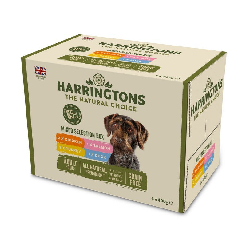 Harringtons Dog Adult Complete Mixed Pack Trays 400g x 6