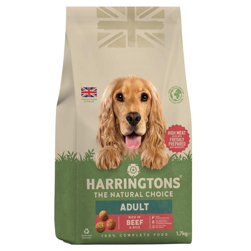 Harringtons Adult rich in Beef & Brown Rice 1.7kg x 4