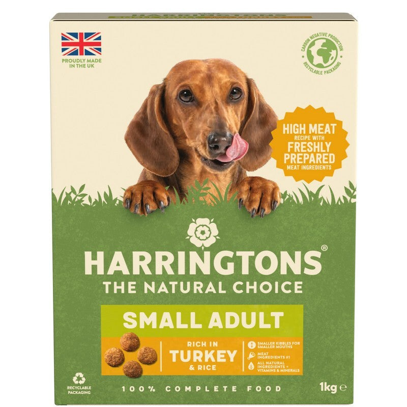 Harringtons Small Dog Adult rich in Turkey & Rice 1kg x 5