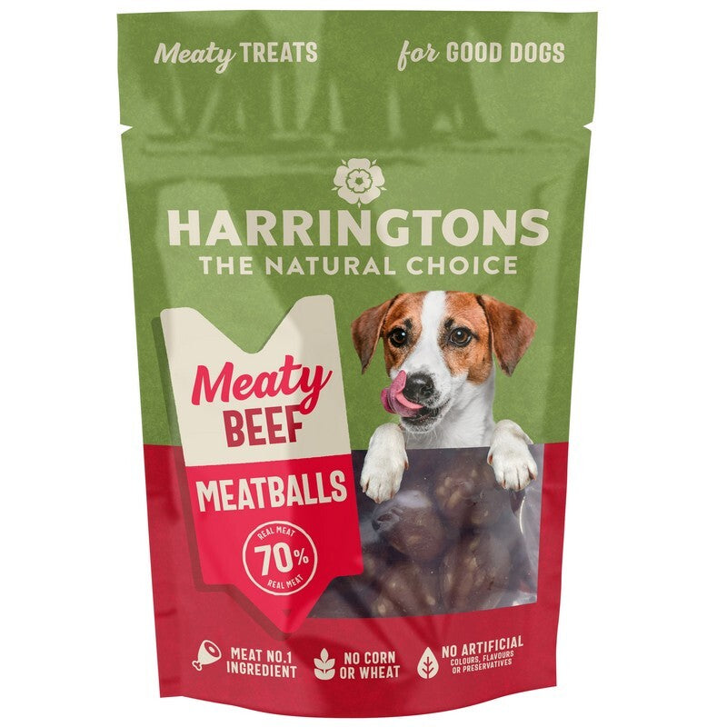 Harringtons Natural Choice Meaty Beef Meatballs Treats 70g x 8