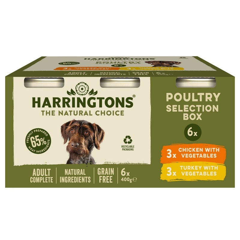 Harringtons Tins Adult Grain Free Variety Multipack 400g x 6