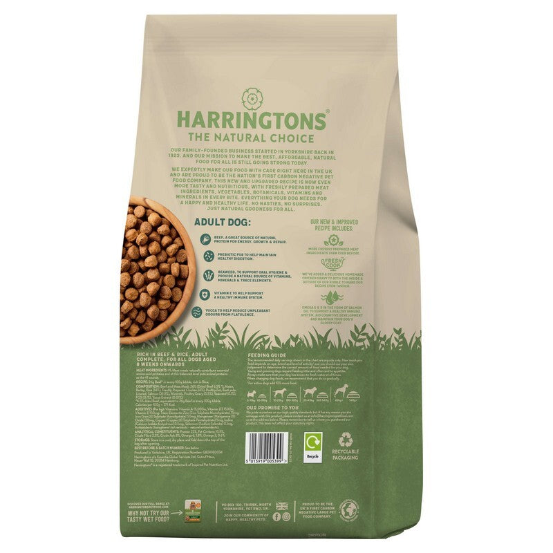 Harringtons Adult rich in Beef & Rice 4kg x 3