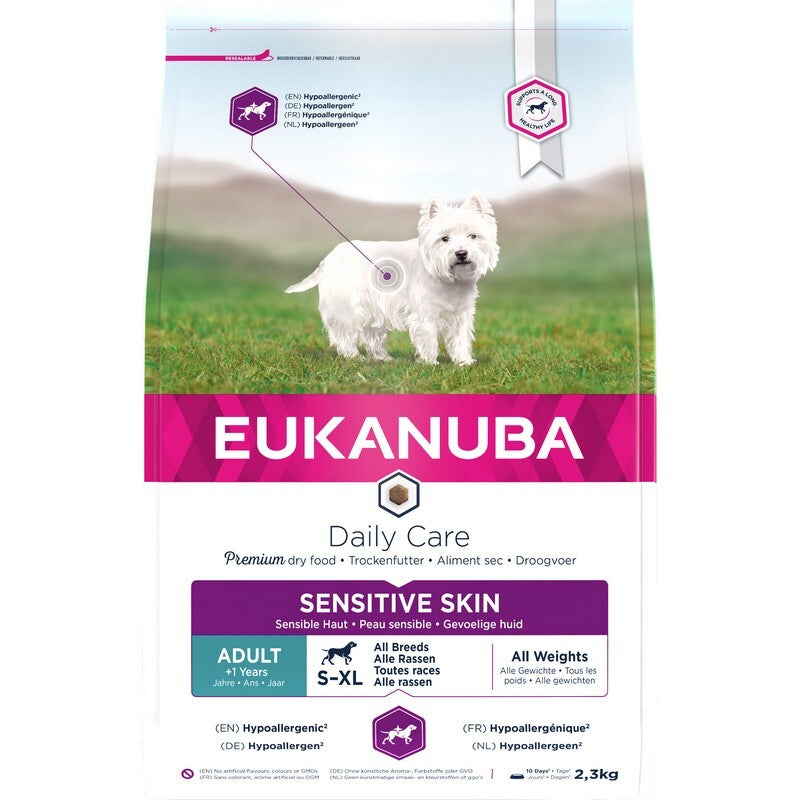 Eukanuba Daily Care Sensitive Skin 2.3kg x 3