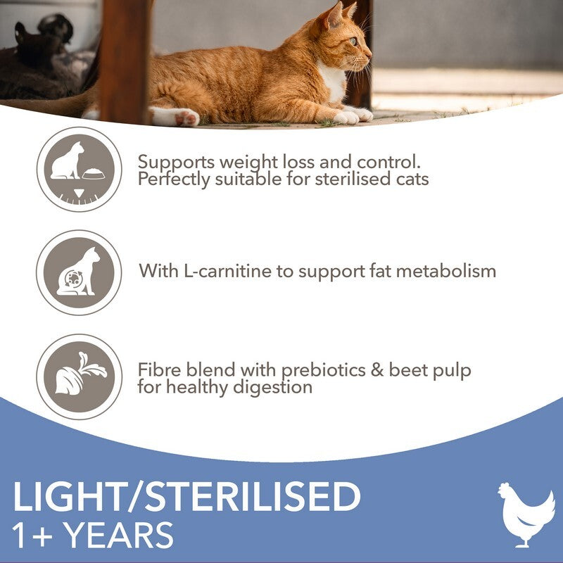 Iams Cat Adult Light in Fat/Sterilised with Chicken 2kg x 2
