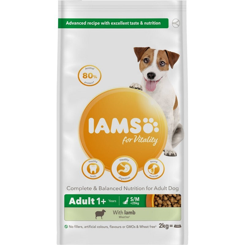 Iams Dog Adult Small/Medium Lamb 2kg x 2