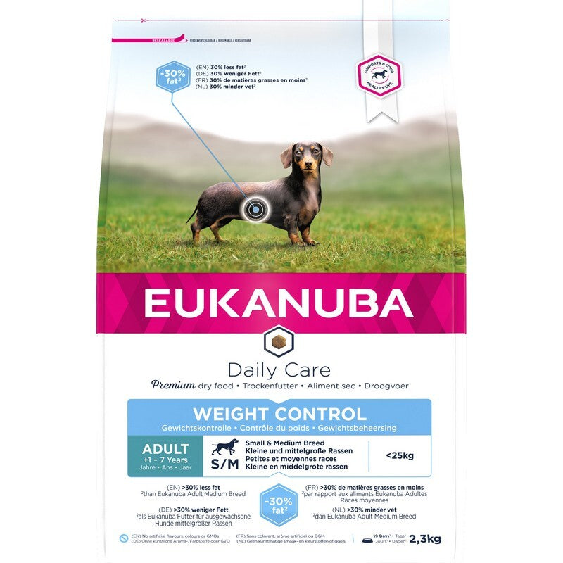 Eukanuba Daily Care Weight Control Small Medium Breed 2.3kg x 3