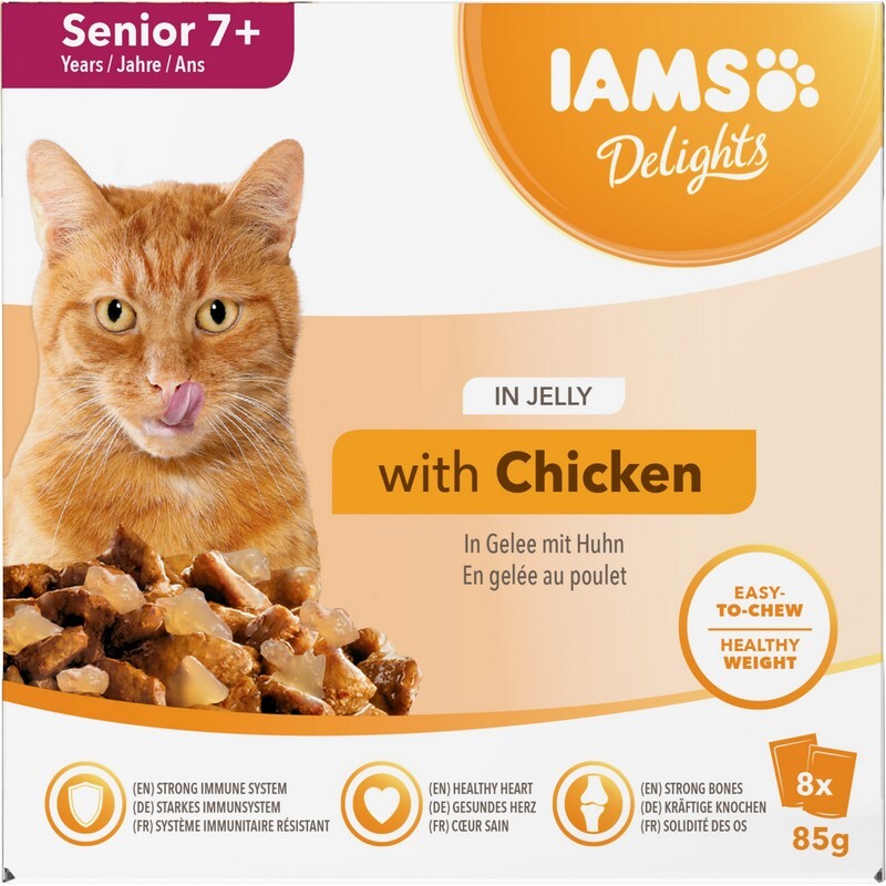 Iams Delight Senior Chicken in Jelly 85g x 8