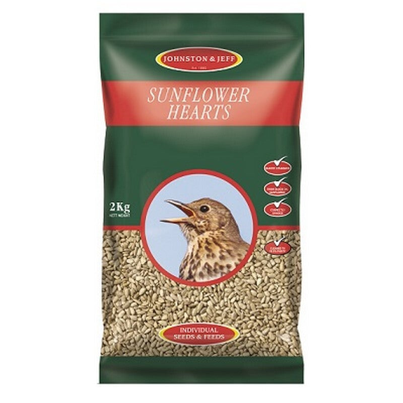 Johnston & Jeff Sunflower Hearts 2kg x 6