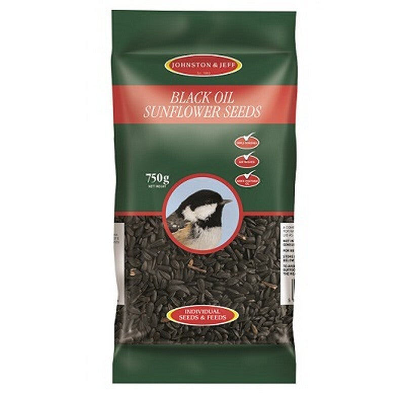 Johnson & Jeff Black Oil Sunflower Seeds 750gx12