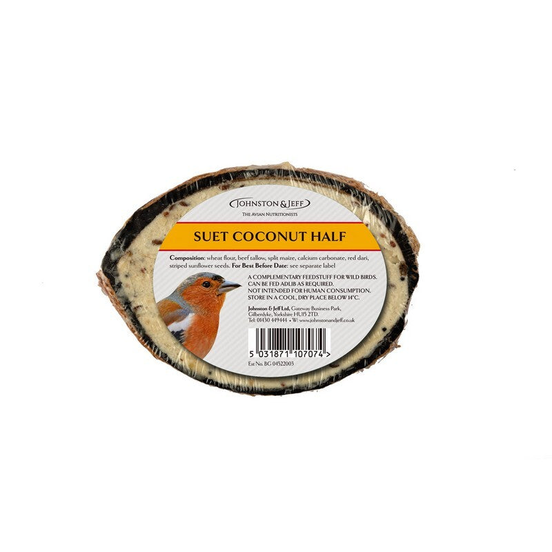 Johnston & Jeff Suet Coconut Halves Plain x 30