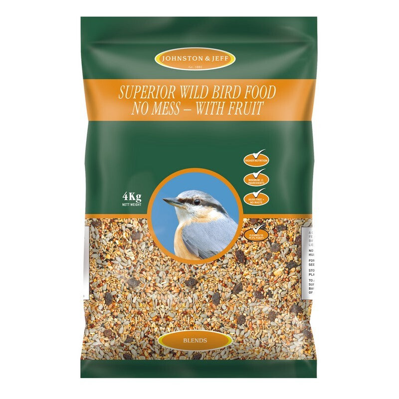 Johnston & Jeff Superior Wild Bird with Fruit No Mess 4kg