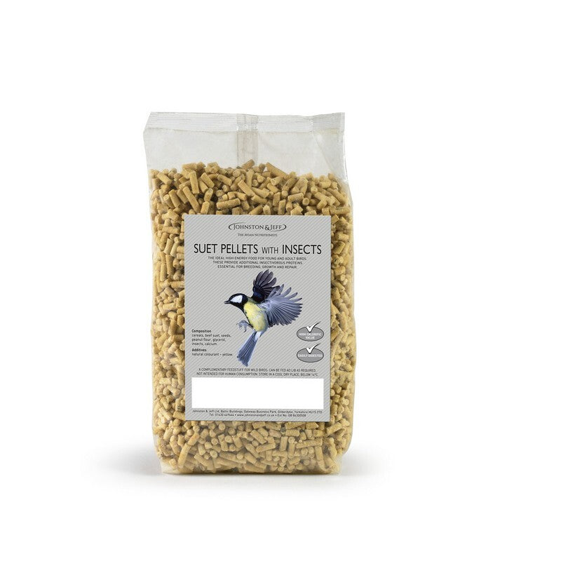Johnston & Jeff Suet Pellets with Insects 1kg x 12