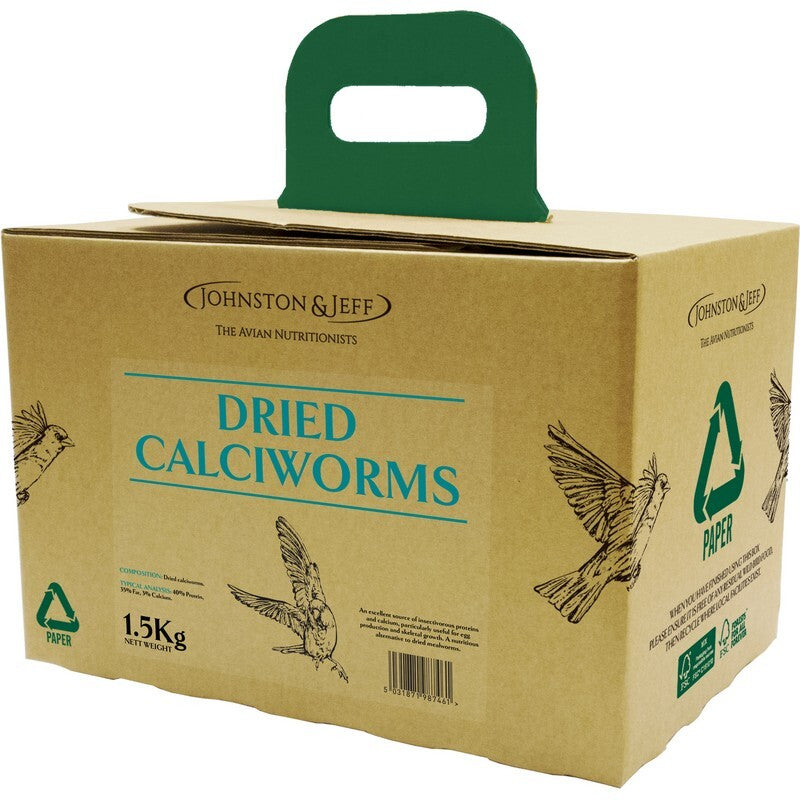 Johnston & Jeff Dried Calciworms in EcoBox 1.5kg