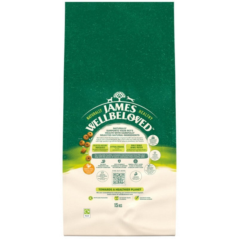 James Wellbeloved Adult Large Breed Turkey & Rice 15kg