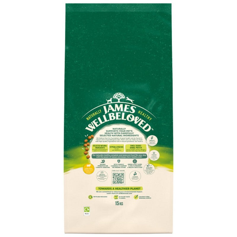 James Wellbeloved Adult Lamb & Rice 15kg