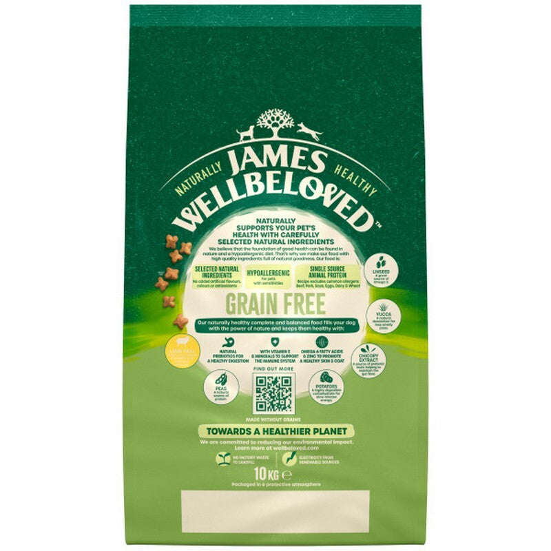 James Wellbeloved Adult Grain Free Lamb & Vegetable 10kg