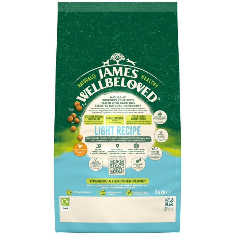 James Wellbeloved Adult Light Turkey & Rice 1.5kg