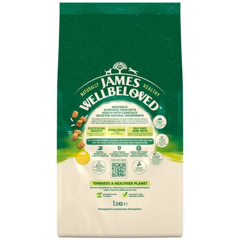 James Wellbeloved Adult Small Breed Lamb & Rice 1.5kg