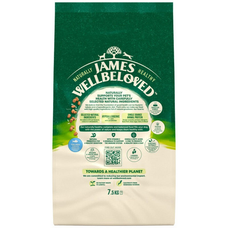 James Wellbeloved Adult Small Breed Fish & Rice 7.5kg