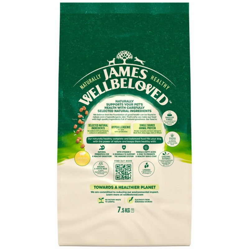 James Wellbeloved Adult Small Breed Lamb & Rice 7.5kg