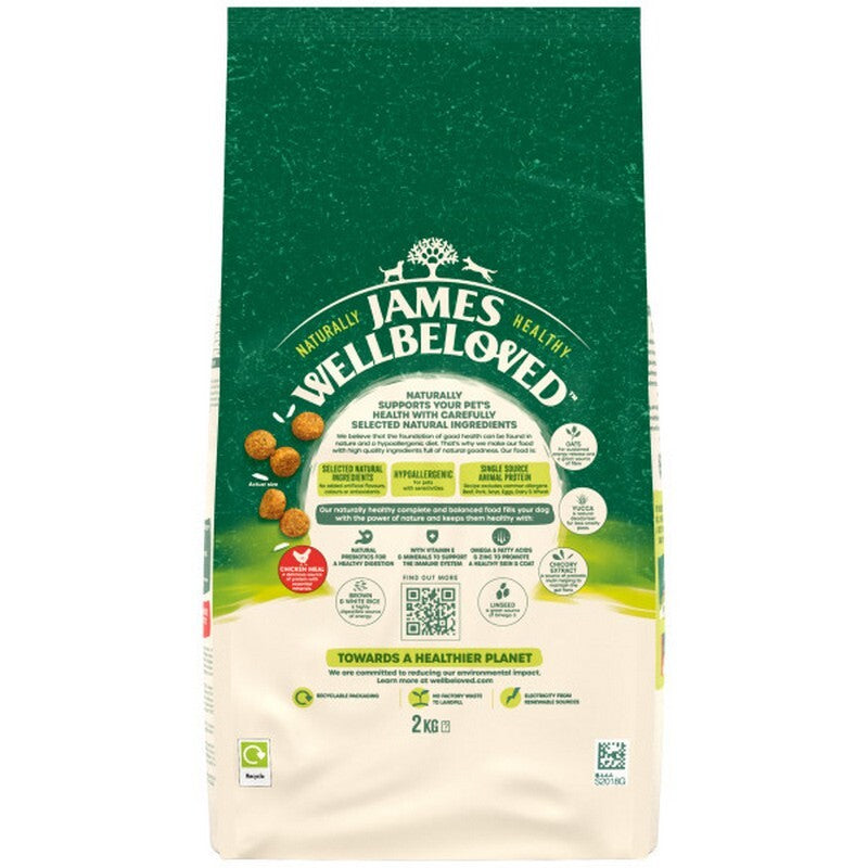 James Wellbeloved Adult Chicken & Rice 2kg