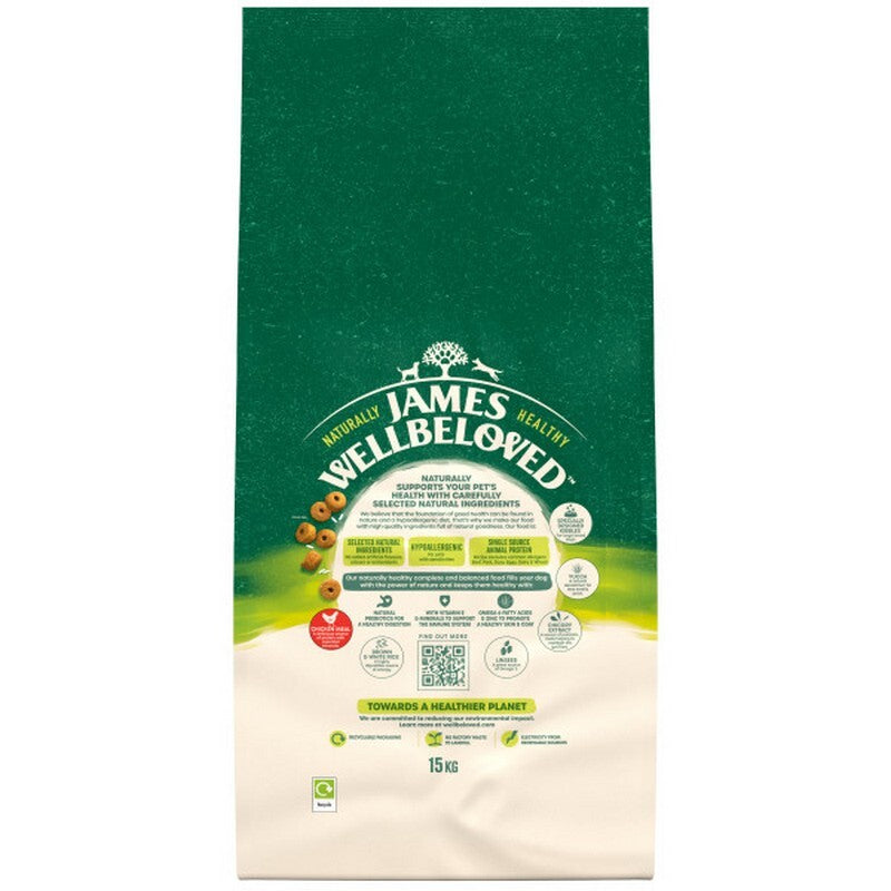 James Wellbeloved Adult Large Breed Chicken & Rice 15kg