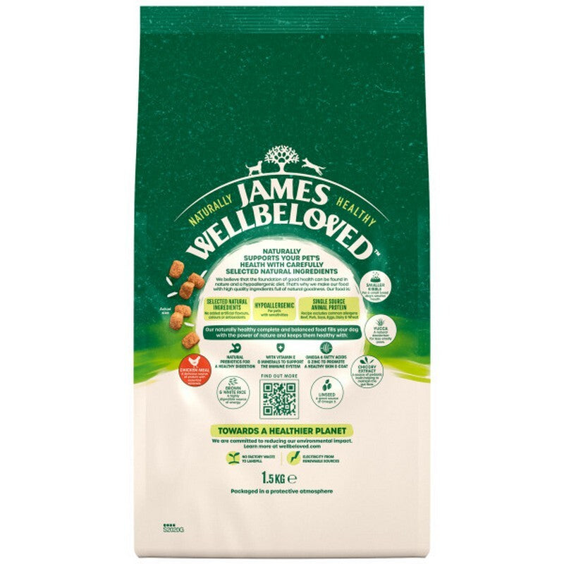 James Wellbeloved Adult Small Breed Chicken & Rice 1.5kg