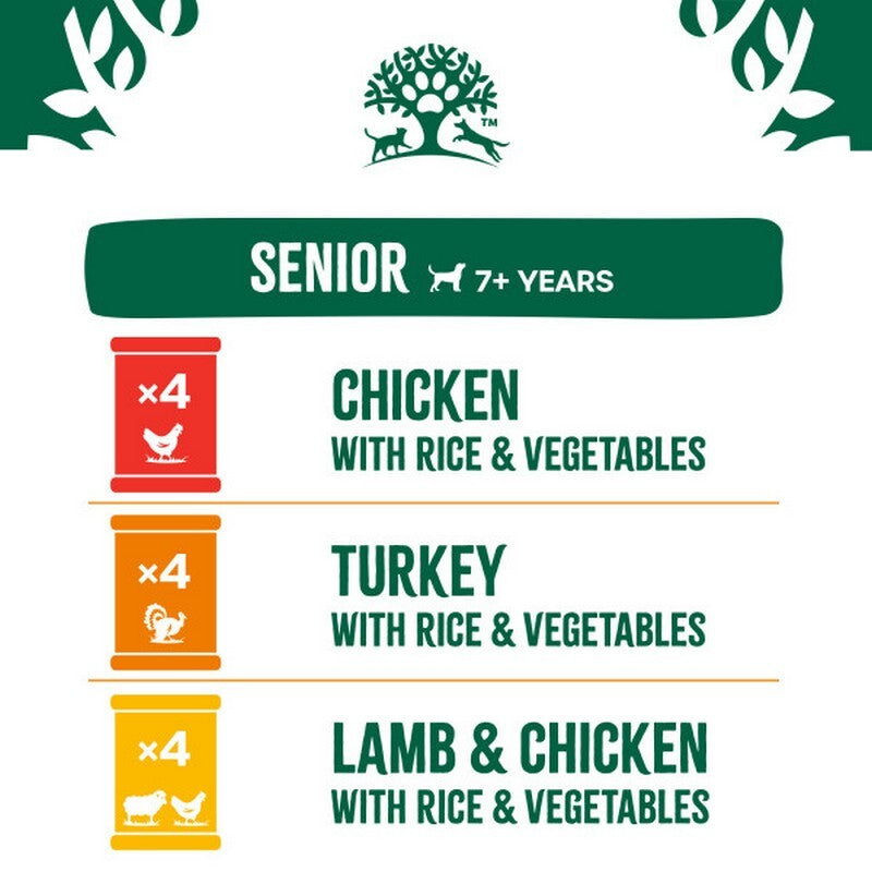 James Wellbeloved Dog Senior Grain Free Chicken, Lamb & Turkey Loaf Tin 400g x 12