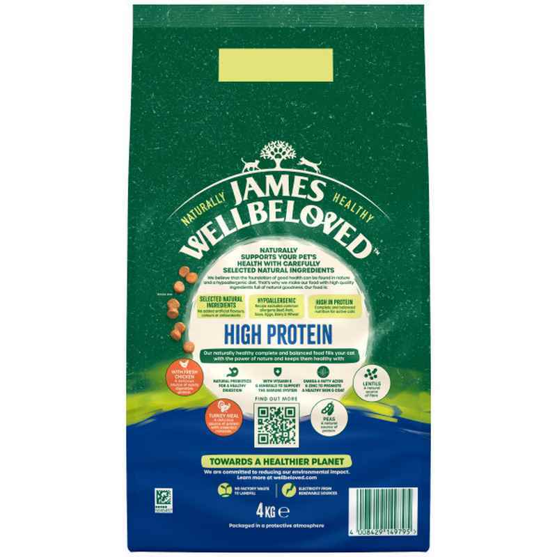 James Wellbeloved Adult Cat High Protein Chicken & Turkey 4kg