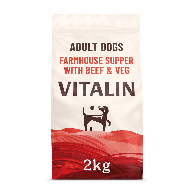 Vitalin Adult Farmhouse Supper with Beef & Veg 2kg x 4