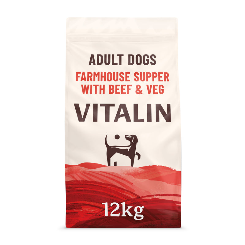 Vitalin Adult Farmhouse Supper with Beef & Veg 12kg