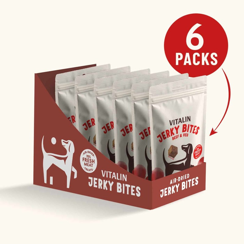 Vitalin Jerky Bites Beef & Veg Treats 70g x 6