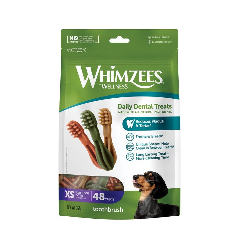 Whimzees Toothbrush Extra Small 48/Bags x 6