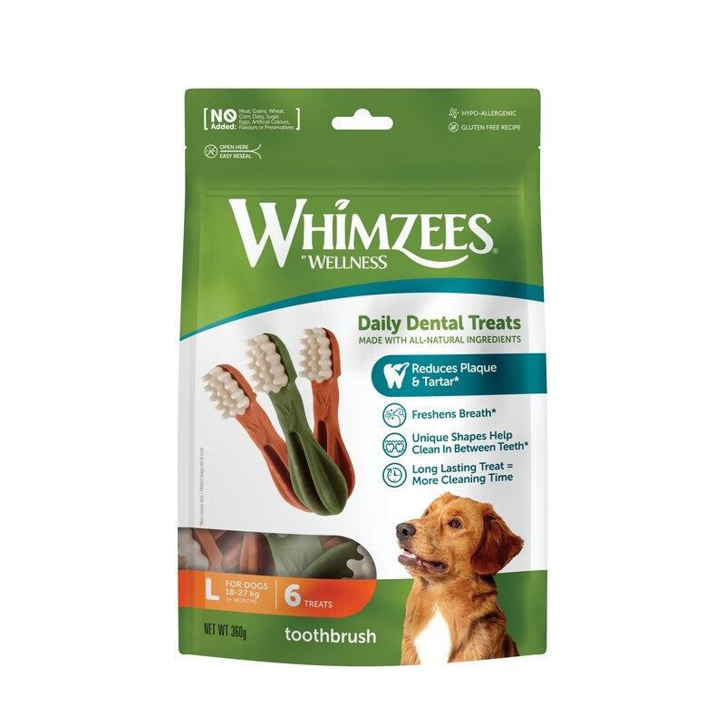 Whimzees Toothbrush Large 6 Bag x 6