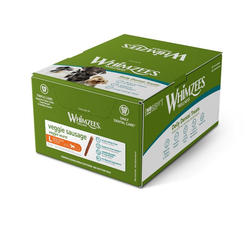 Whimzees Veggie Sausage Large Display Box x 50
