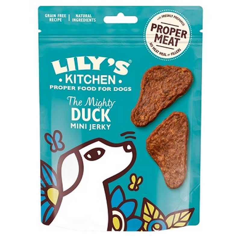 Lilys Kitchen The Mighty Duck Mini Jerky Dog Treats 70g x 8