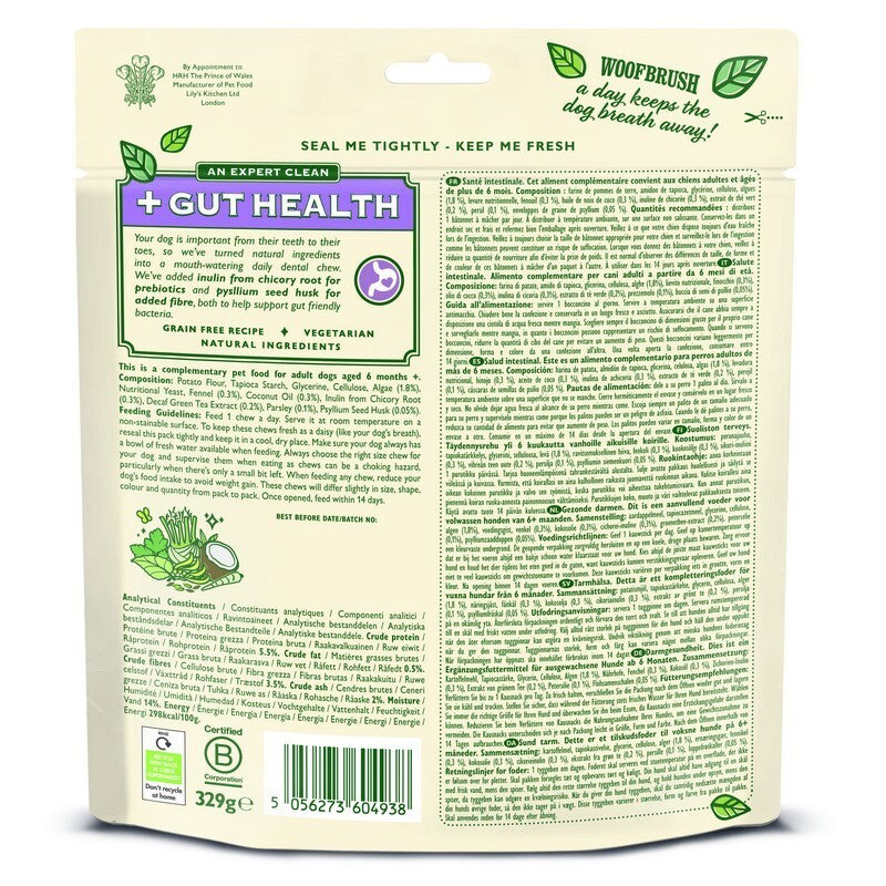 Woofbrush Gut Health Dental Chew Large Multipack 329g x 4