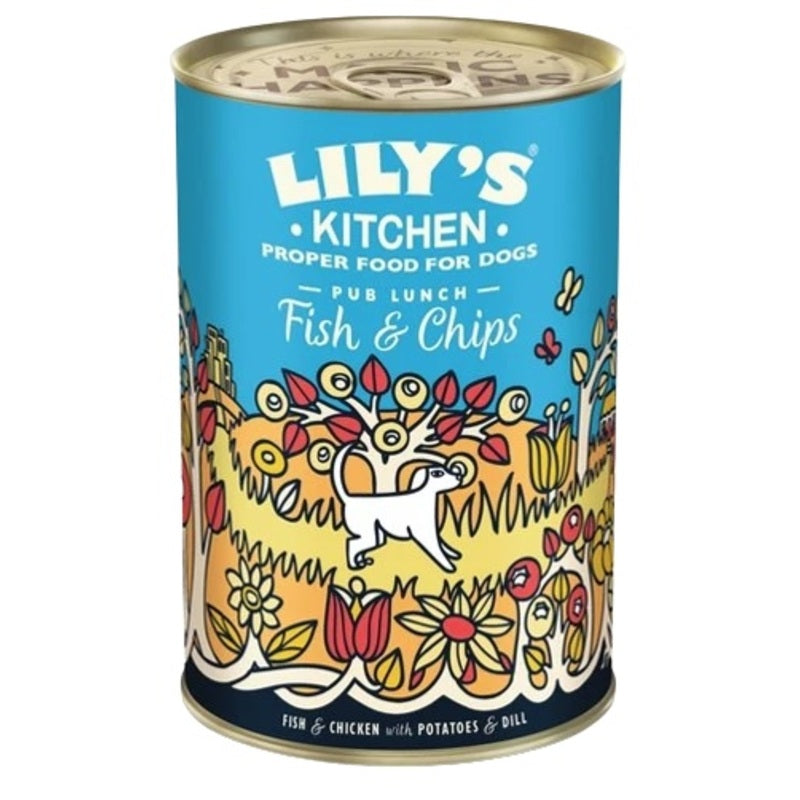 Lilys Kitchen Fish & Chips Tins 400g x 6