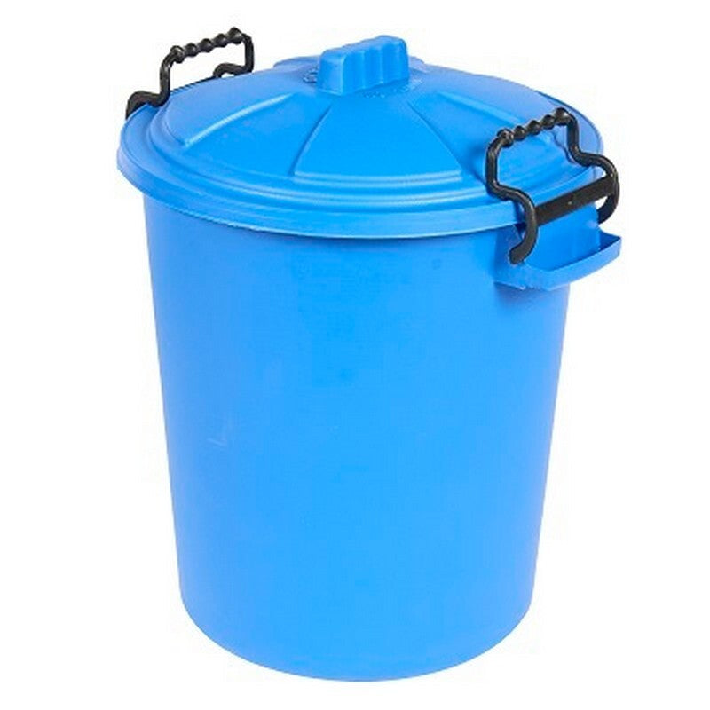 Heavy Duty Dustbin & Lid with Clip 50 litre Sky Blue