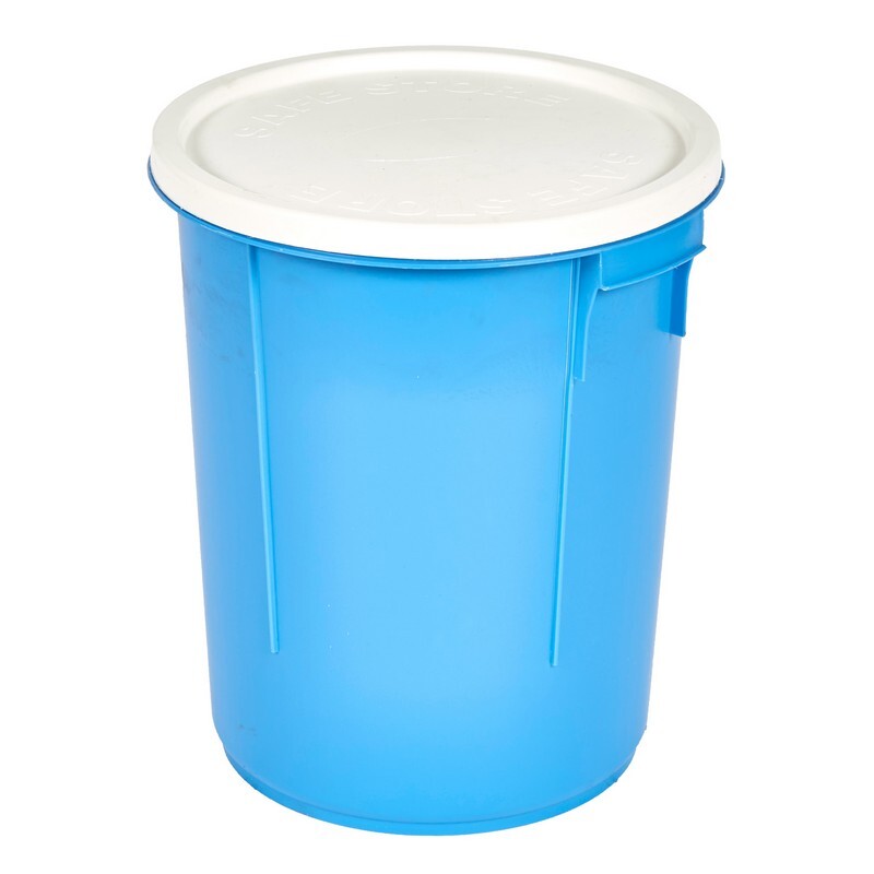 Pet Feed Container & Lid Sky Blue 28L