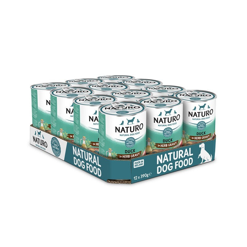 Naturo Adult Grain & Gluten Free Duck in Herb Gravy Tins 390g x 12
