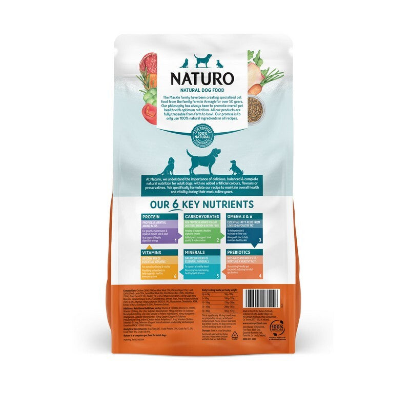 Naturo Adult Chicken & Lamb with Rice & Veg 2kg x 4