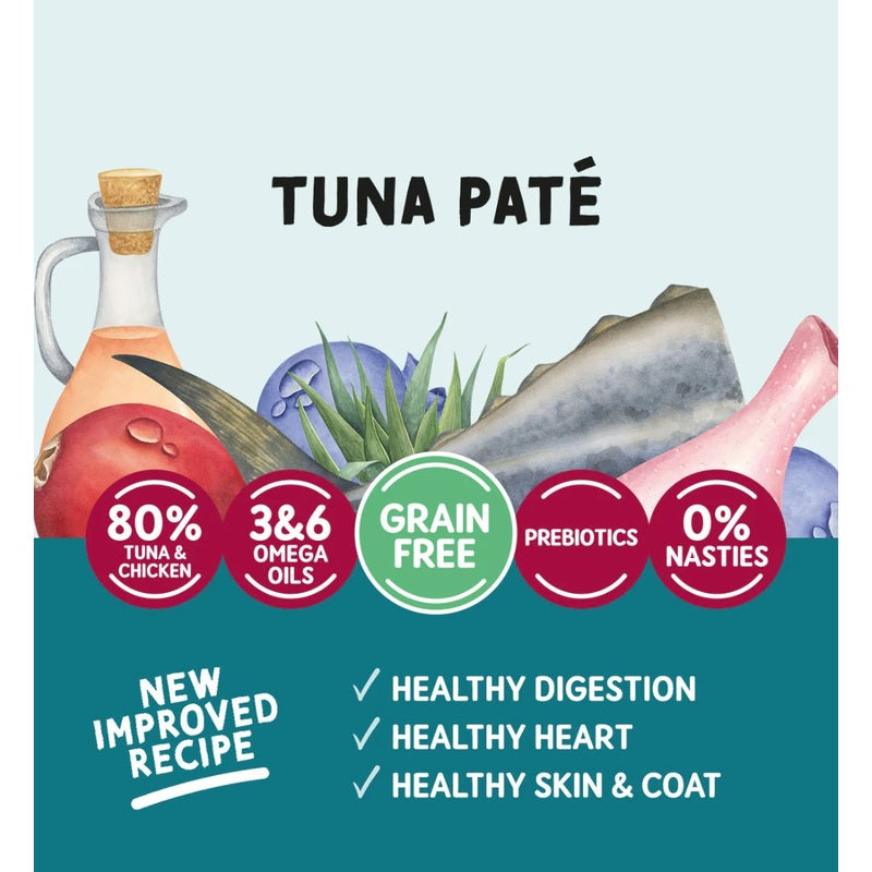 Naturo Cat Adult Grain Free Pate Tuna Pouches 85g x 12 x 4