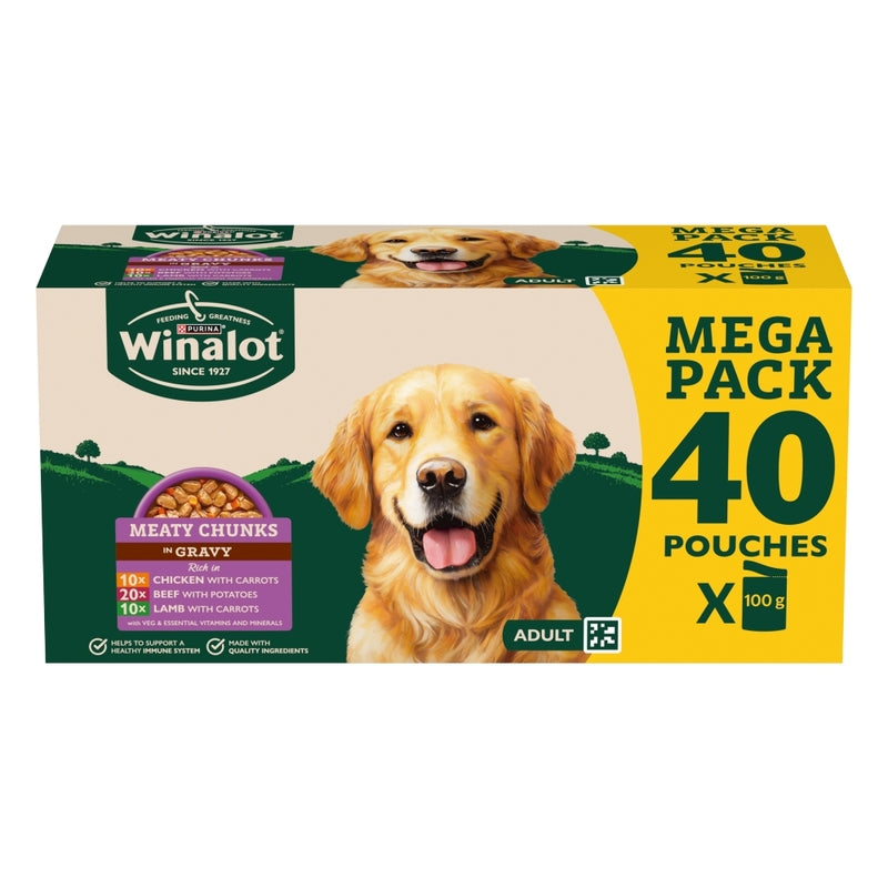 Winalot Adult Meaty Chunks in Gravy 100g x 40