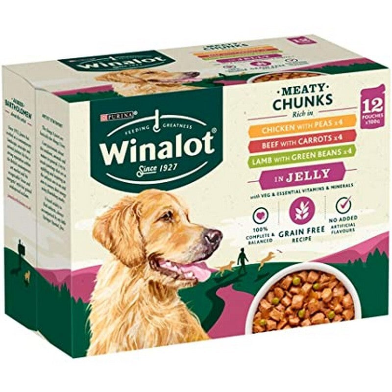Winalot Adult Meaty Chunks in Jelly 100g x 12 x 4
