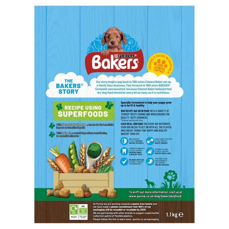 Bakers Complete Puppy with Chicken & Veg 1.1kg x 5