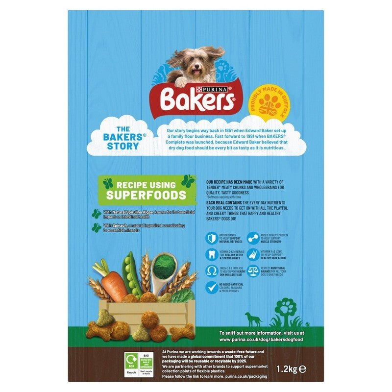 Bakers Complete Adult with Chicken & Veg 1.2kg x 5
